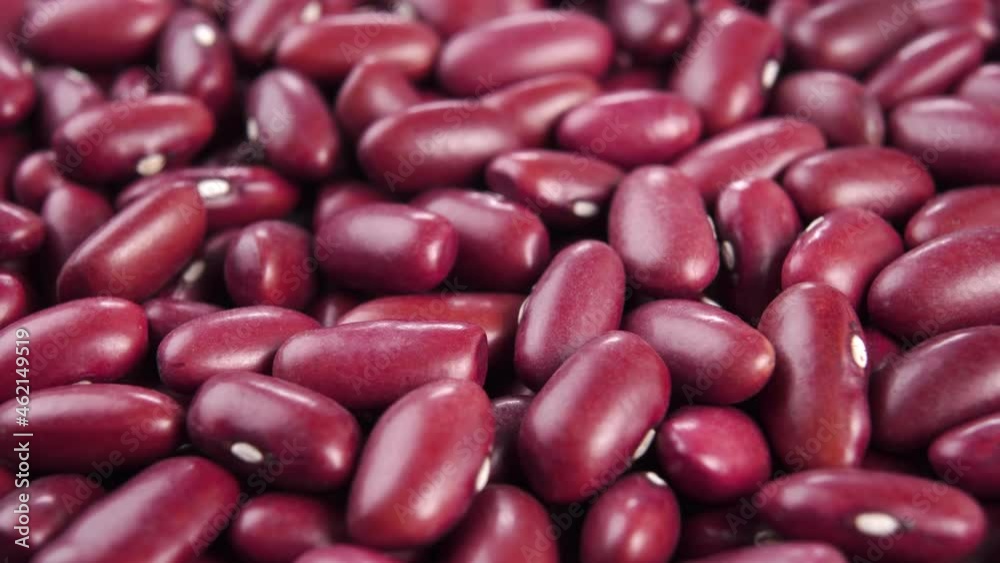 Red kidney beans close up. Macro. Unprocessed raw legumes. Rotation Red kidney beans close up. Macro. Unprocessed raw legumes. Rotation