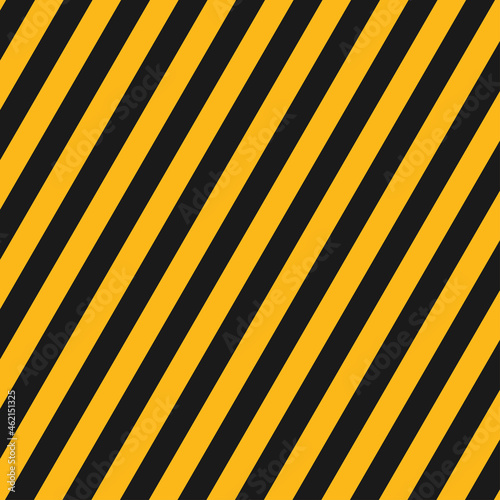 Blank warning background. Black and yellow striped warning sign. Caution and danger sign.