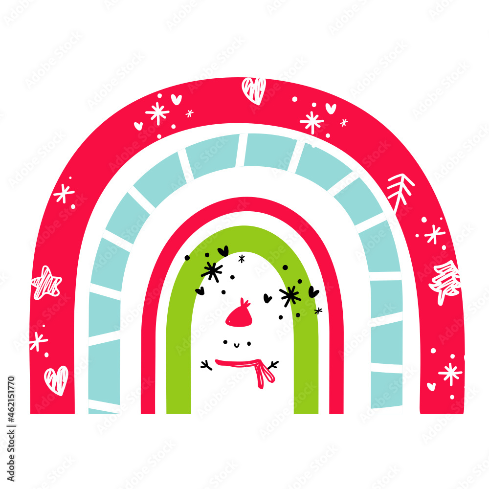 Christmas Rainbow illustration Christmas Rainbow illustration