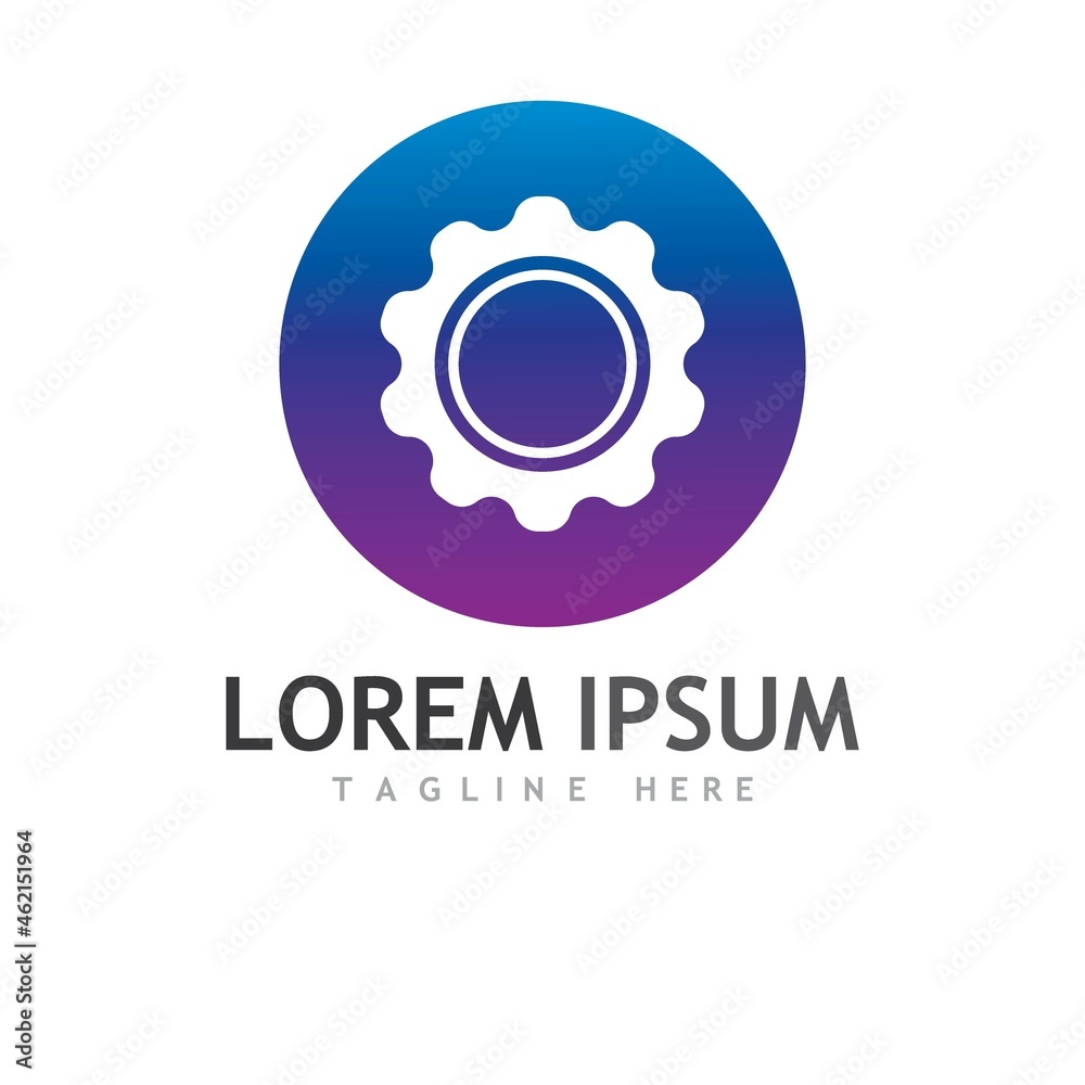 Naklejka premium Gear Logo Template vector icon
