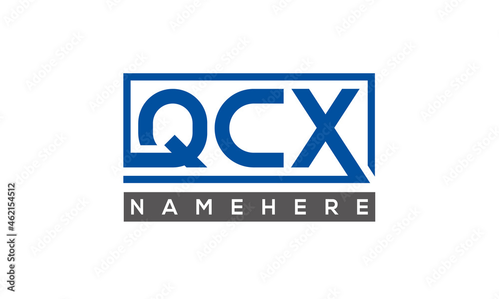 QCX creative three letters logo QCX creative three letters logo