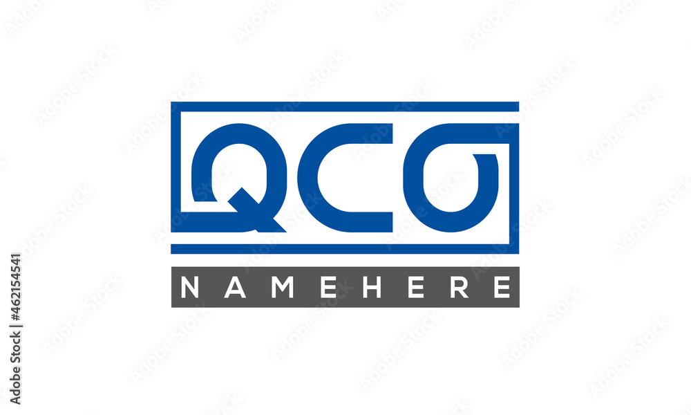 QCO creative three letters logo QCO creative three letters logo