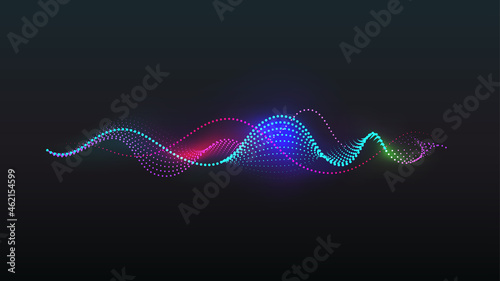 Dot spiral sound wave background