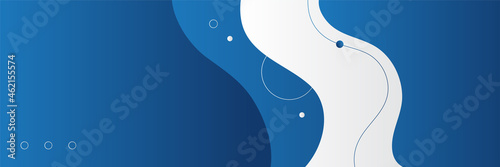 Abstract banner design with blue geometric background.vector illustration