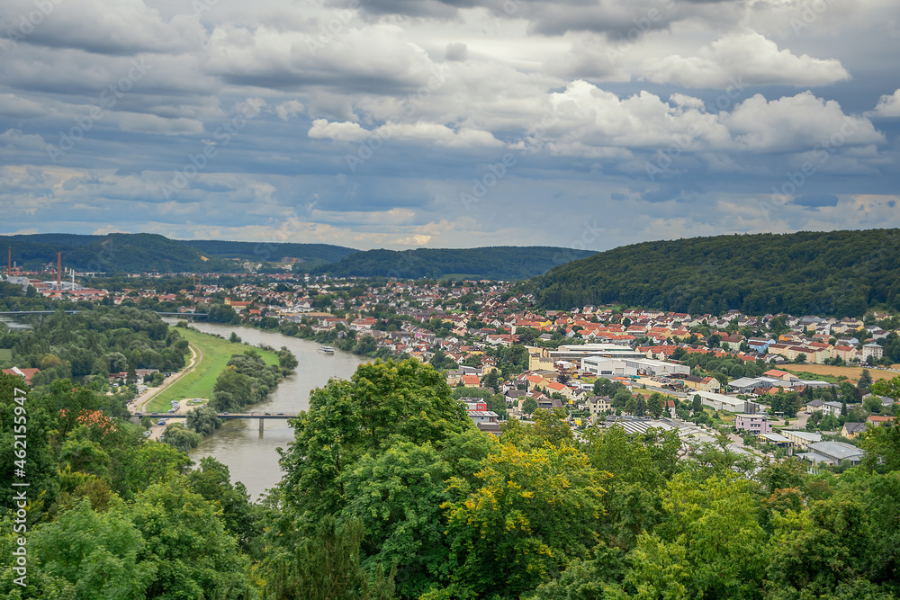 beautiful summer view of nature in bavaria city kelheim
