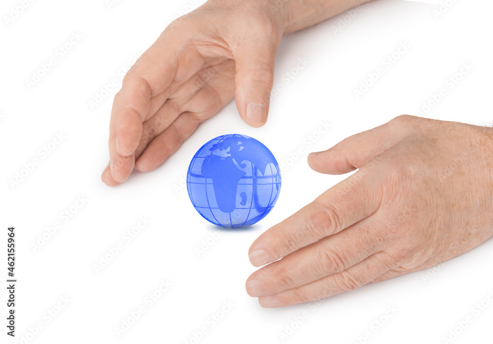 Hands and globe Hands and globe