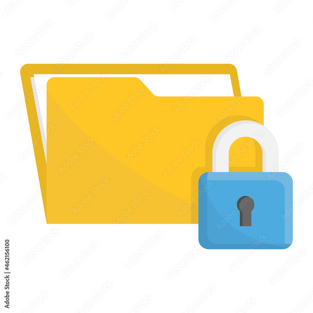 Folder lock, privacy policy concept. File protection. Security protection locked or secret data. Folder lock, privacy policy concept. File protection. Security protection locked or secret data.