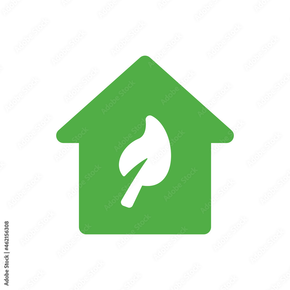 Eco house icon. Green house symbol vector illustration. Eco house icon. Green house symbol vector illustration.