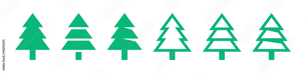 Pine tree icon set. Forest symbol vector illustration. Pine tree icon set. Forest symbol vector illustration.
