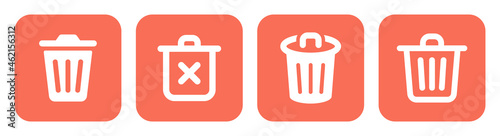 Bin icon vector illustration. Garbage bin sign.