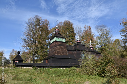 Cerkiew w Bartnem, zabudowa Łemkowska, muzeum, zabytek, photo