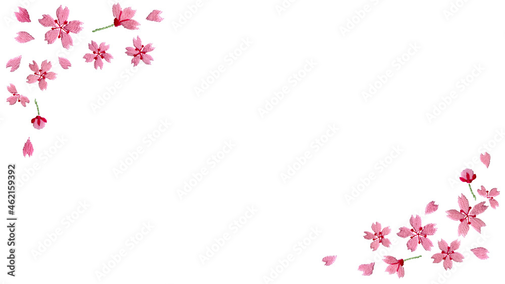 桜の刺繍の飾り