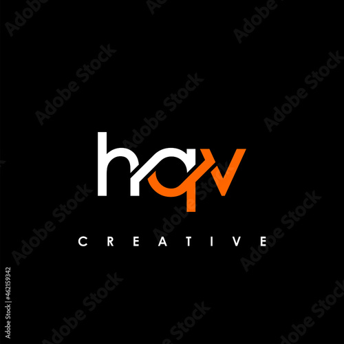 HQV Letter Initial Logo Design Template Vector Illustration photo