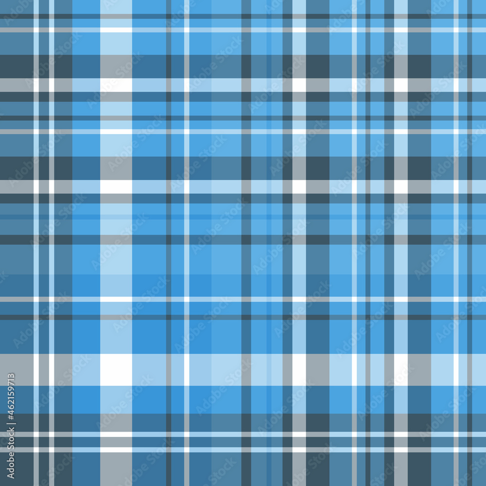 Seamless pattern in blue, gray and white colors for plaid, fabric, textile, clothes, tablecloth and other things. Vector image. Seamless pattern in blue, gray and white colors for plaid, fabric, textile, clothes, tablecloth and other things. Vector image.
