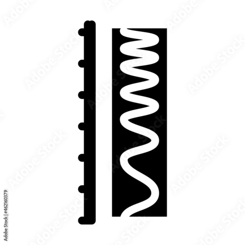 scale electromagnetic glyph icon vector. scale electromagnetic sign. isolated contour symbol black illustration