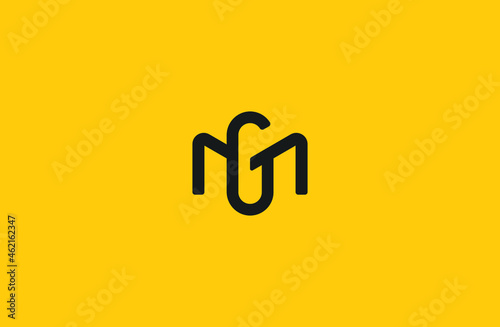 Letter MG GM logo template