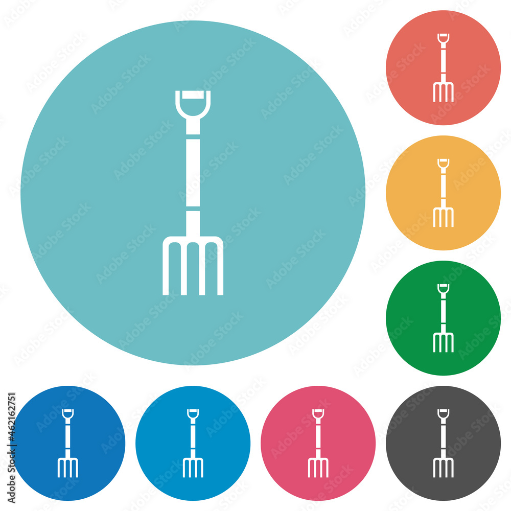 Pitchfork flat round icons Pitchfork flat round icons