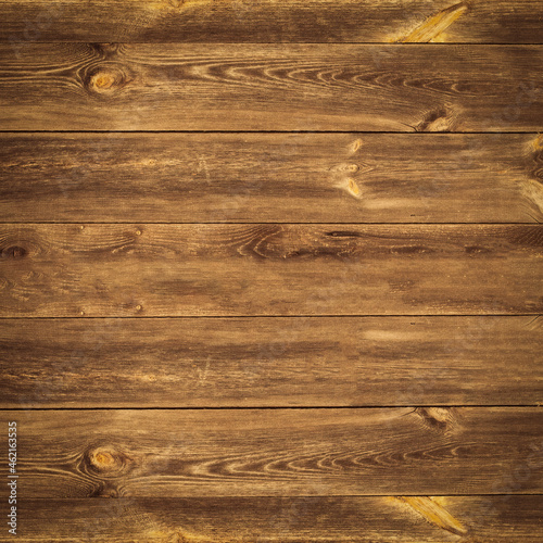 Old brown rustic weathred dark grunge wooden timber table wall floor board texture - wood background square top view