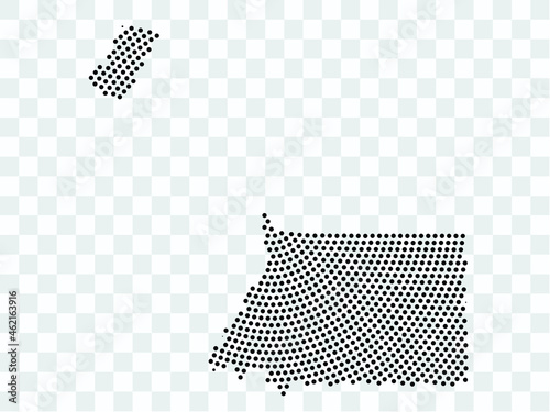 Wallpaper Mural Abstract black map of Equatorial Guinea - planet dots planet, isolated on transparent background.Vector eps 10 Torontodigital.ca