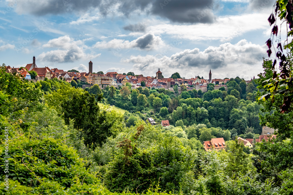 scenic view to rothenburg ob der tauber