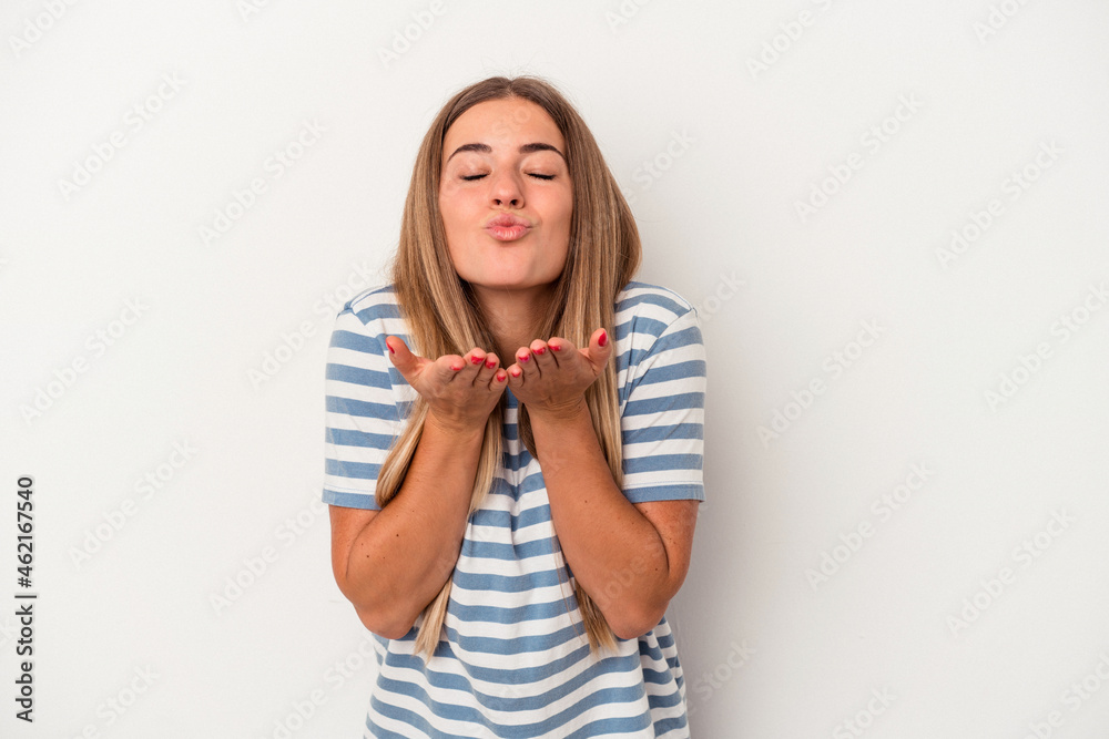 Young Russian woman isolated on white background shouts loud, keeps eyes opened and hands tense. Young Russian woman isolated on white background shouts loud, keeps eyes opened and hands tense.