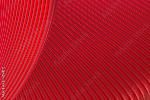 red Abstract wall wave architecture abstract background 3d rendering ,red background for presentation