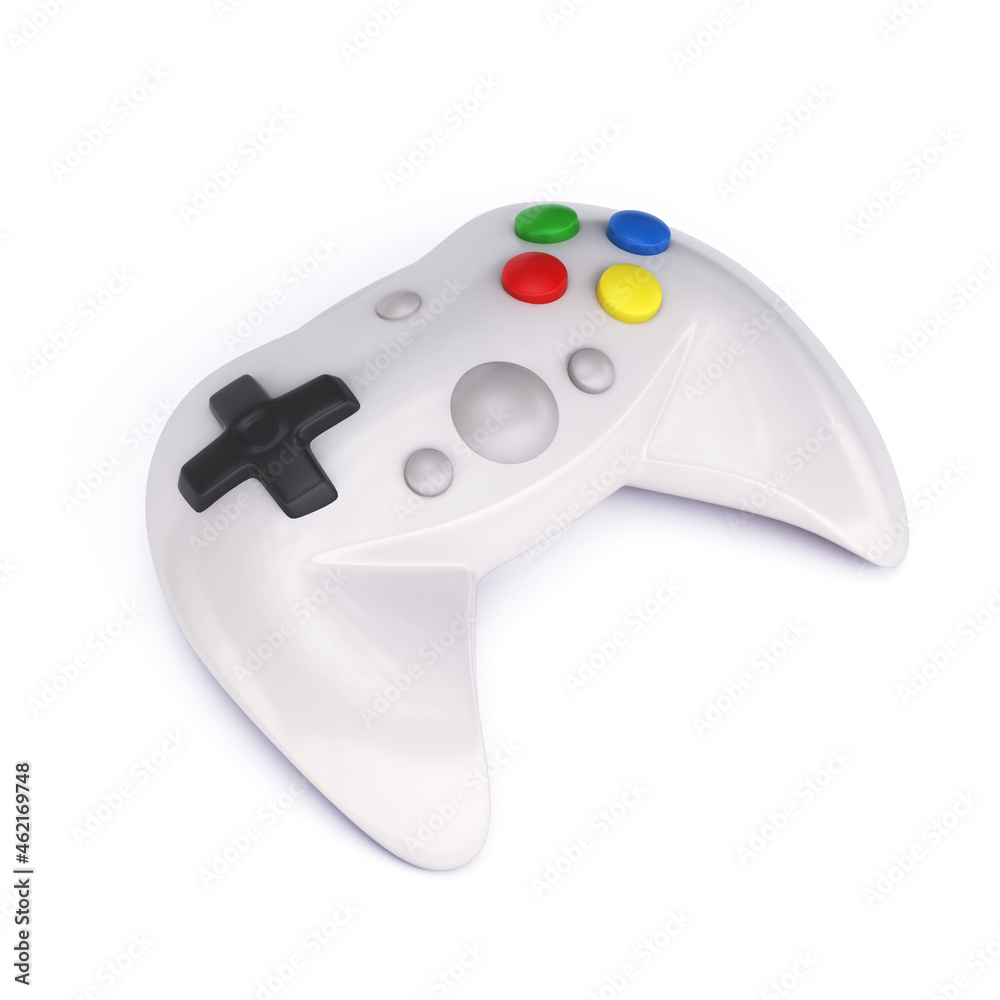 Gamepad 3d icon on white background 3d rendering