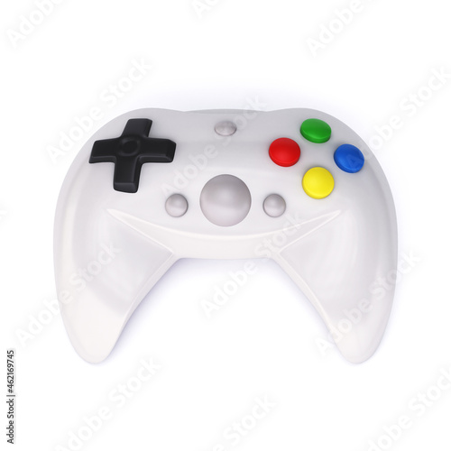 Gamepad 3d icon on white background 3d rendering