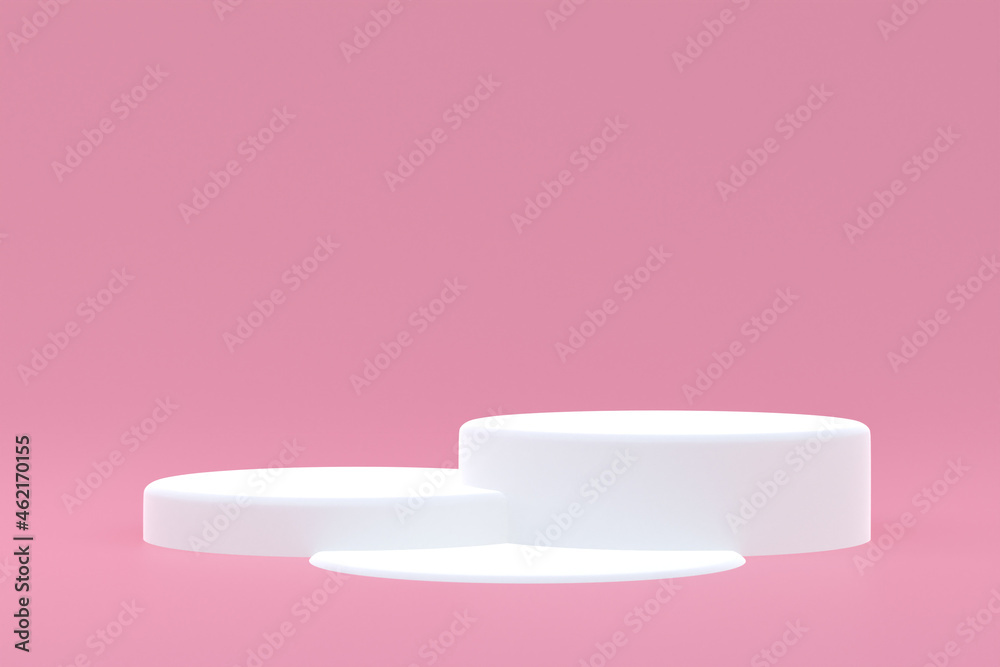Product stand, Podium minimal on pink background for cosmetic product presentation. Product stand, Podium minimal on pink background for cosmetic product presentation.
