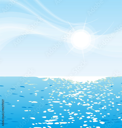 beautiful sunny ocean sea seaside view