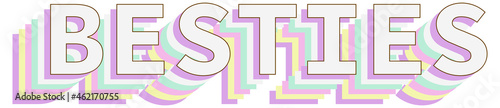 Besties Logo Design on White Background