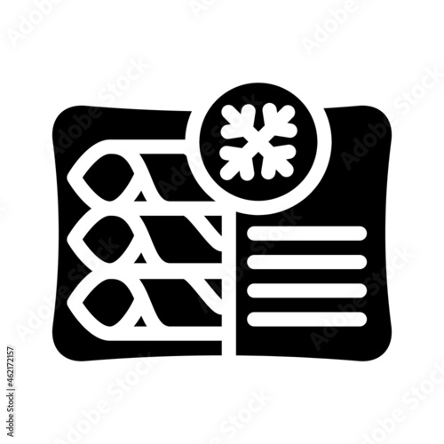 pancakes frozen dessert glyph icon vector. pancakes frozen dessert sign. isolated contour symbol black illustration