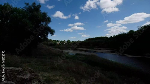 Tyasminsky canyon in summer, time lapse photo