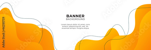 Modern gradient orange and yellow abstract banner background design template