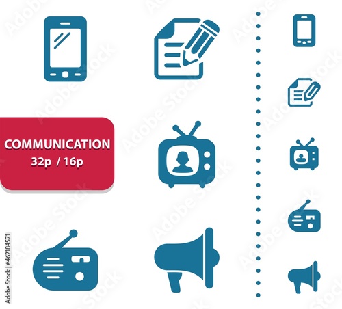 Communication, Social Media Icons