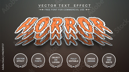 Horror Sticker - Editable Text Effect, Font Style