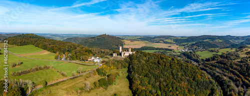 Panorama Luftaufnahmen Drohnenaufnahmen Kasselburg Gerolstein Berlingen Pelm Eifel