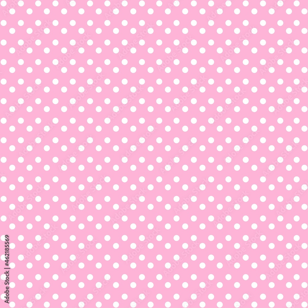 White and Pink Polka Dot seamless pattern. Vector background. White and Pink Polka Dot seamless pattern. Vector background.