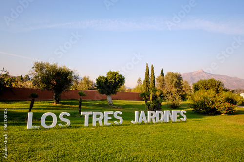 San Pedro Alcantara, Marbella, Malaga September 27, 2021, Park of the Three Gardens
