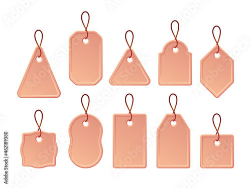 Tags collection. Ads labels for marketplace gifts craft etiqueta for boxes garish vector flat templates illustrations