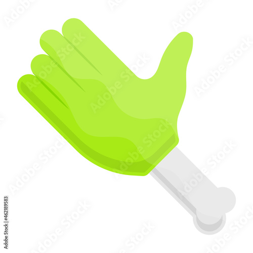 Alien Hand with Bone Concept Vector Icon Design, Halloween costume Symbol, Holiday Celebrations Sign, Saints Eve festivals Stock illustration