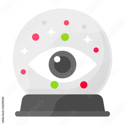 Crystal fortune teller ball Concept, Magic Spirit Ball Vector Icon Design, Halloween costume Symbol, Holiday Celebrations Sign, Saints Eve festivals Stock illustration