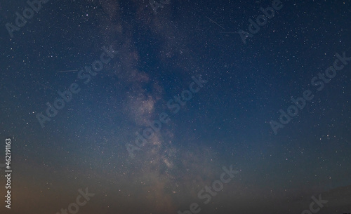 Night landscape of starry sky and milky way background