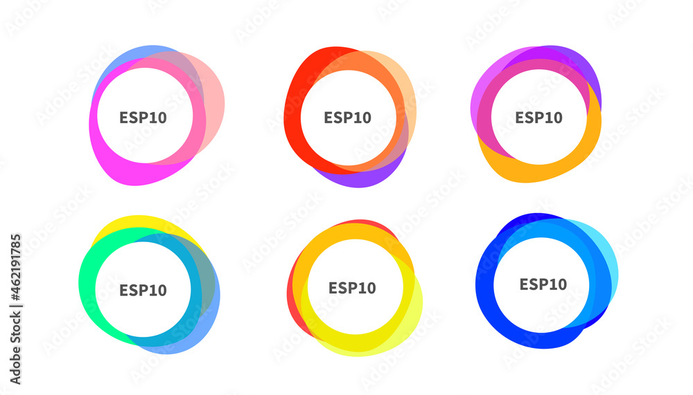 Circle frame. Set of round shapes isolated Circle frame. Set of round shapes isolated