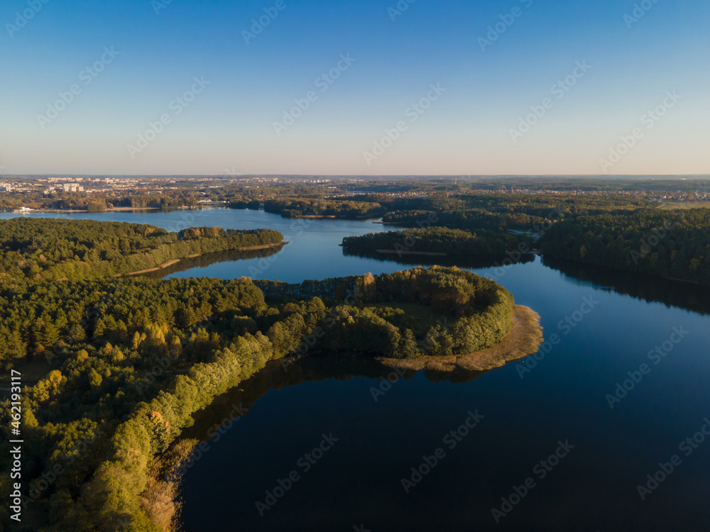 Jezioro Ukiel z lotu ptaka