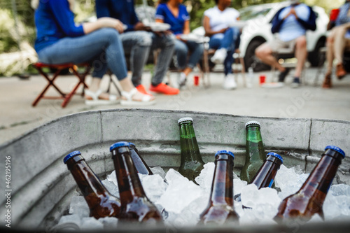 Photography Cold beers in a bucket of ice