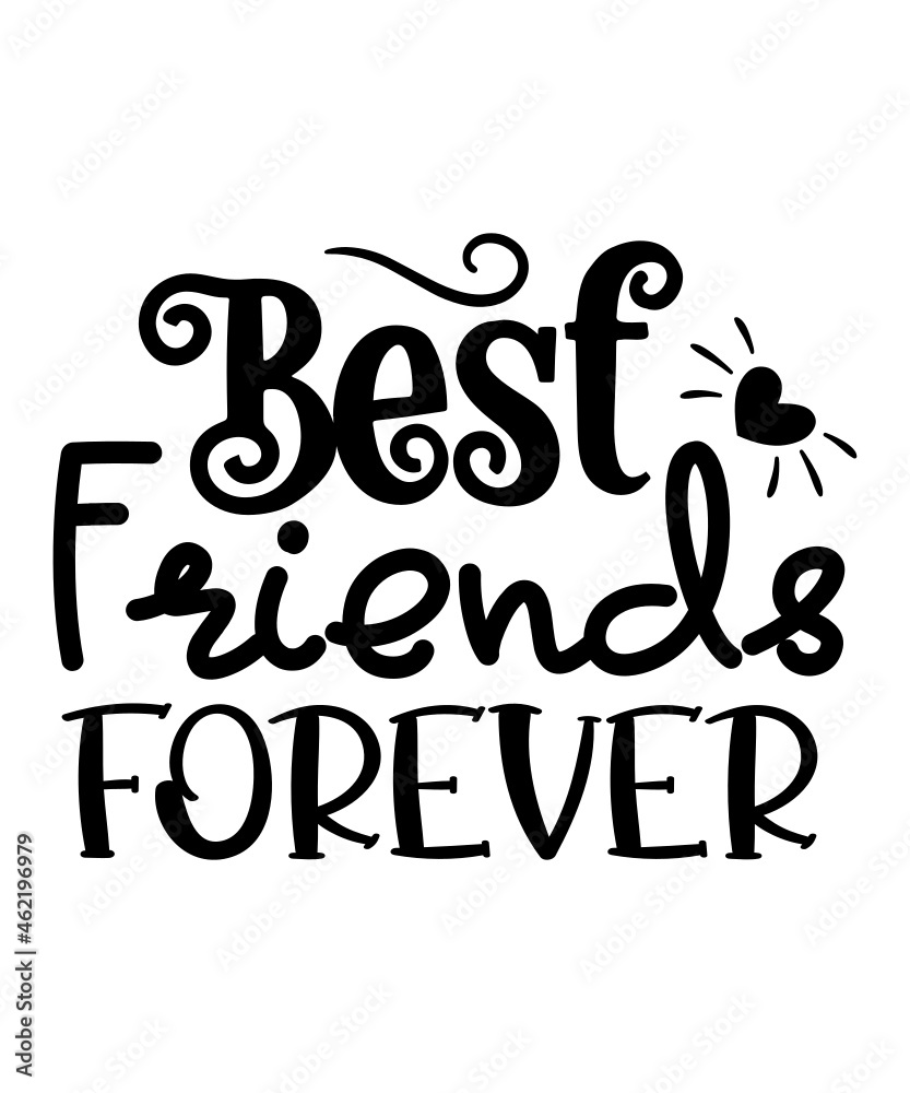 Fototapeta premium Friendship Svg Bundle, Best friend svg bundle, friendship quotes, Friends Svg, Best Friends Svg, Svg files for cricut