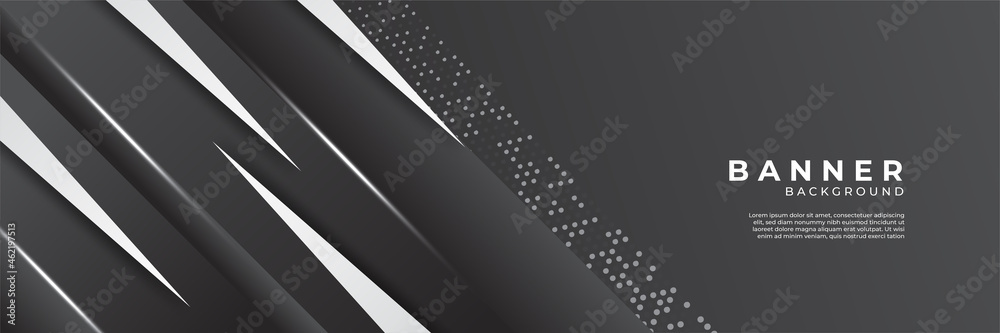 Modern simple black banner vector background