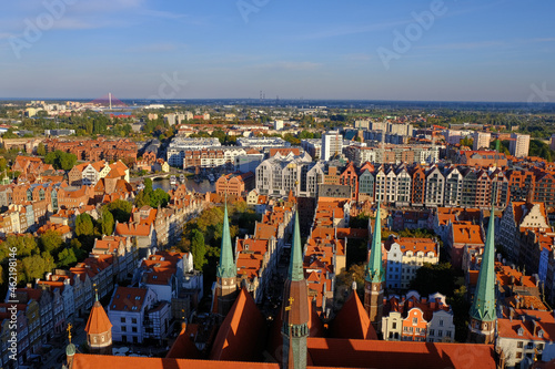 The Old Town, Gdansk city, view, buildings, Poland