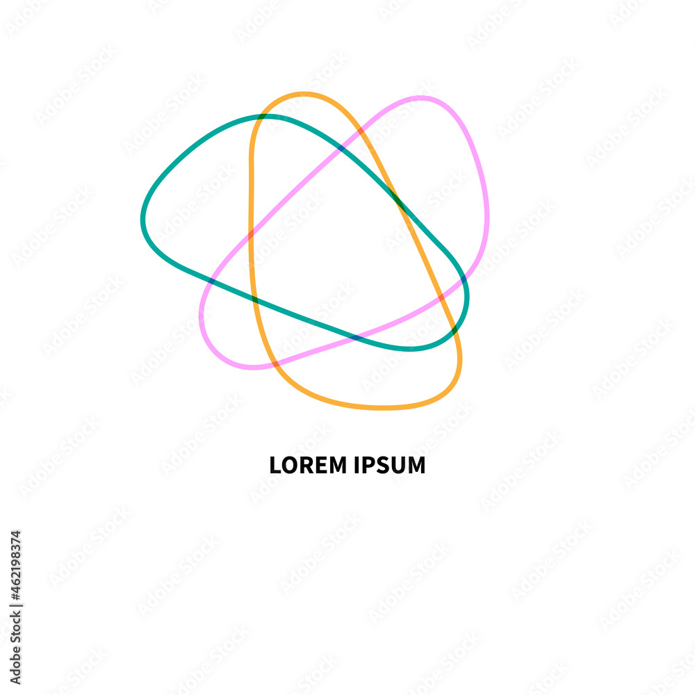 Networking icon with overlap shapes. Abstract modern business icon Networking icon with overlap shapes. Abstract modern business icon